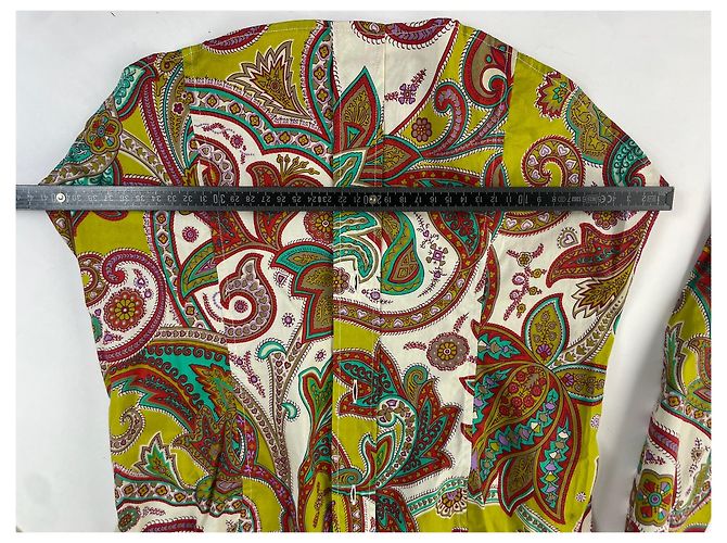 Etro Vintage Emilio Pucci abstraktes Seidenhemd Mehrfarbig 40/L Mehrfarben - Ansicht 10