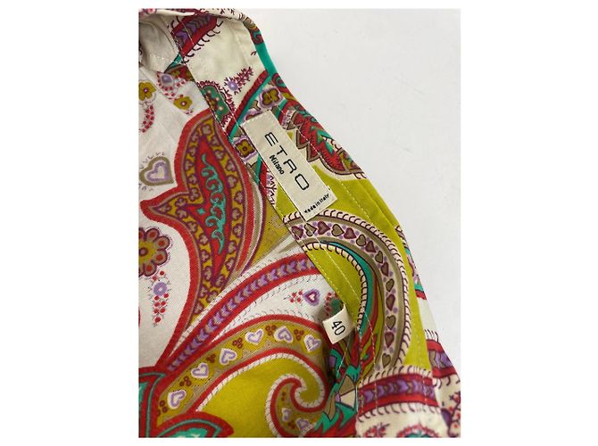Etro Vintage Emilio Pucci abstraktes Seidenhemd Mehrfarbig 40/L Mehrfarben - Ansicht 4