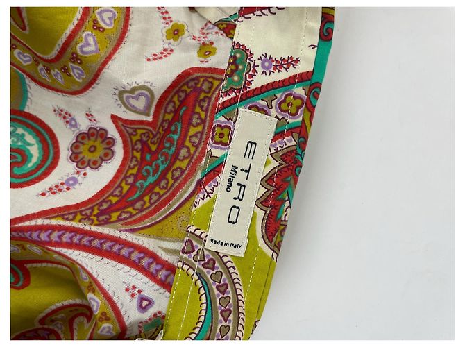 Etro Vintage Emilio Pucci abstraktes Seidenhemd Mehrfarbig 40/L Mehrfarben - Ansicht 8