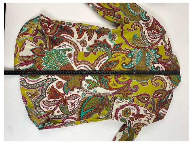 Etro Vintage Emilio Pucci abstraktes Seidenhemd Mehrfarbig 40/L Mehrfarben - Ansicht 9