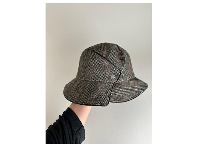 Vintage Givenchy Wollmütze grau braun M - Ansicht 5