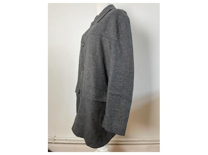 Vintage Givenchy Wollmantel Grau - Ansicht 2