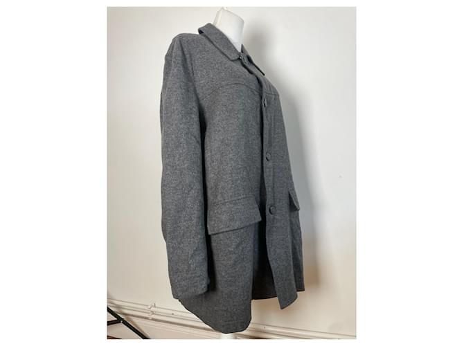 Vintage Givenchy Wollmantel Grau - Ansicht 4