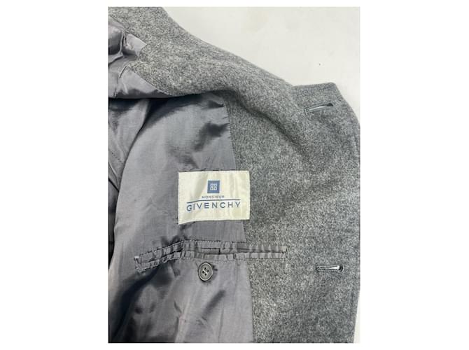 Vintage Givenchy Wollmantel Grau - Ansicht 7