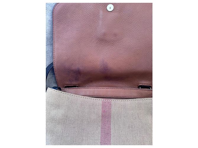 Burberry Shellwood Tasche Canvas mit Leder Braun Schwarz Beige - Ansicht 3