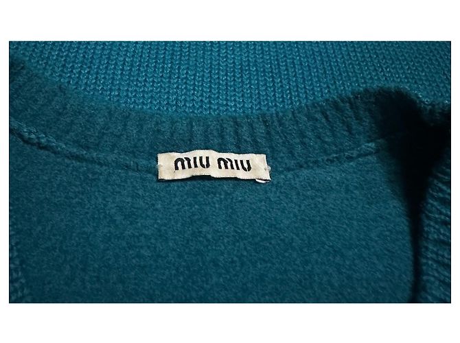 Suéter Miu Miu de lã turquesa - vista 5