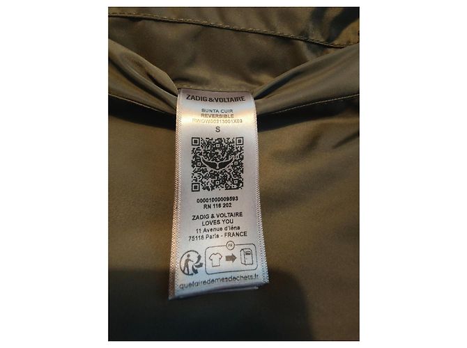 Zadig & Voltaire Bunta de cuero reversible Negro - vista 4