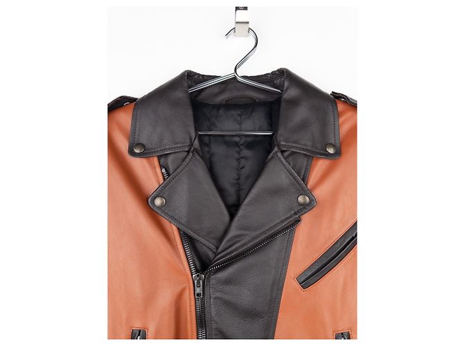 Maison Martin Margiela Maison Margiela 2000er Perfecto Panel Leder Bikerjacke Braun - Ansicht 3