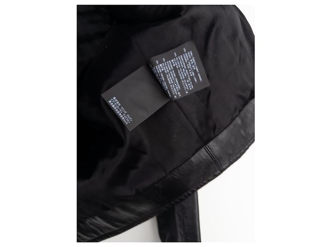 Saint Laurent AW17 Perfecto Biker Patch Lederjacke Schwarz - Ansicht 11