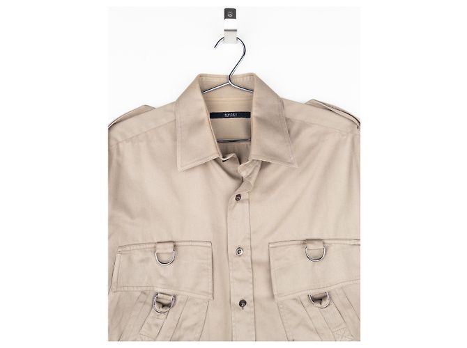 Camicia militare con bottoni Gucci di Tom Ford SS99 Bondage Cargo Safari - vista 3