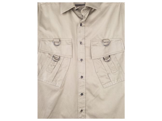 Camicia militare con bottoni Gucci di Tom Ford SS99 Bondage Cargo Safari - vista 4