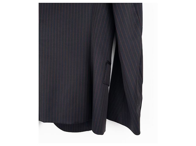 Blazer a rayas con pin de insignia bordado Safety Pin de Balmain por Decarnin SS11 - vista 6