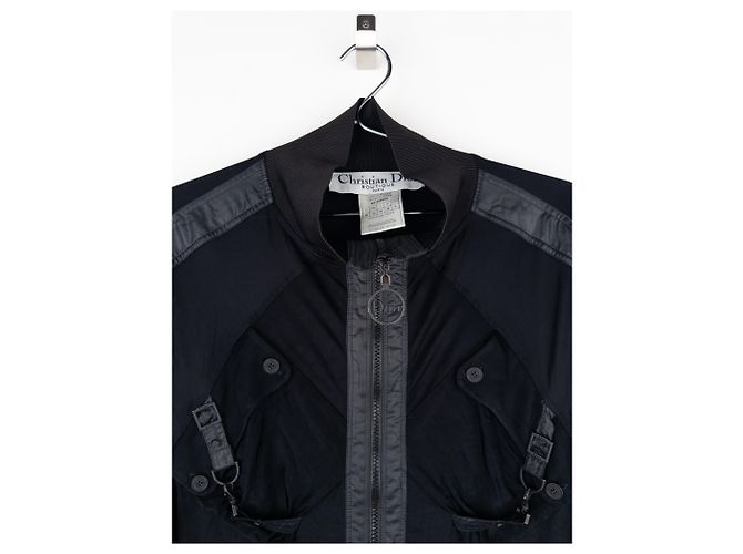 Giacca Bomber Paracadute Bondage con Collo Alto Dior di Galliano SS04 - vista 3