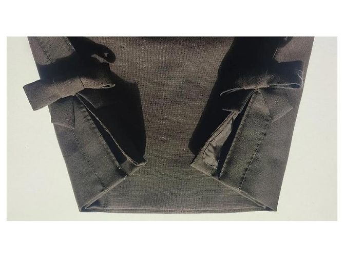 Falda recta Louis Vuitton marrón lana mohair Castaño - vista 5
