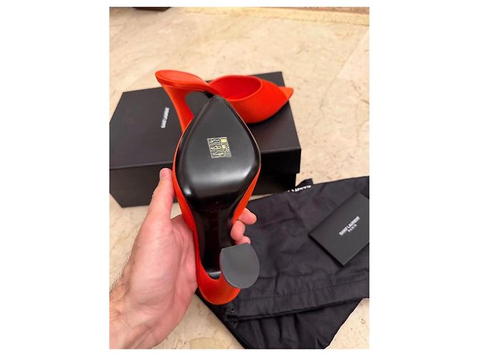 Mule Suite Saint Laurent Arancione - vista 6