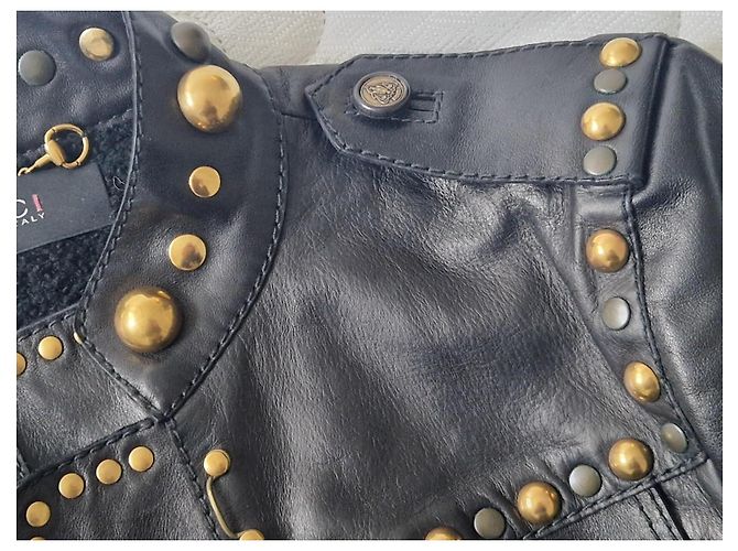 Gucci Lederjacke Schwarz - Ansicht 9