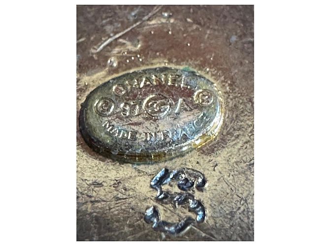 Collana pendente croce Chanel dorata D'oro - vista 4