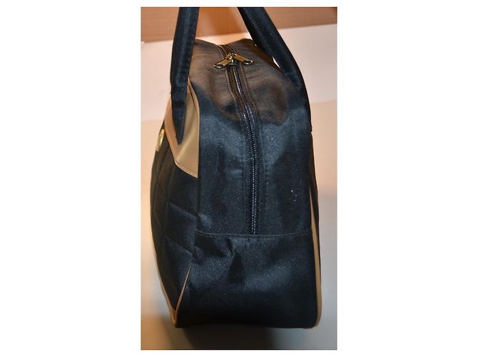Borsa a mano Pierre Balmain in tessuto nero e marrone - vista 2