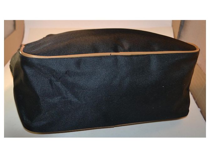 Borsa a mano Pierre Balmain in tessuto nero e marrone - vista 4
