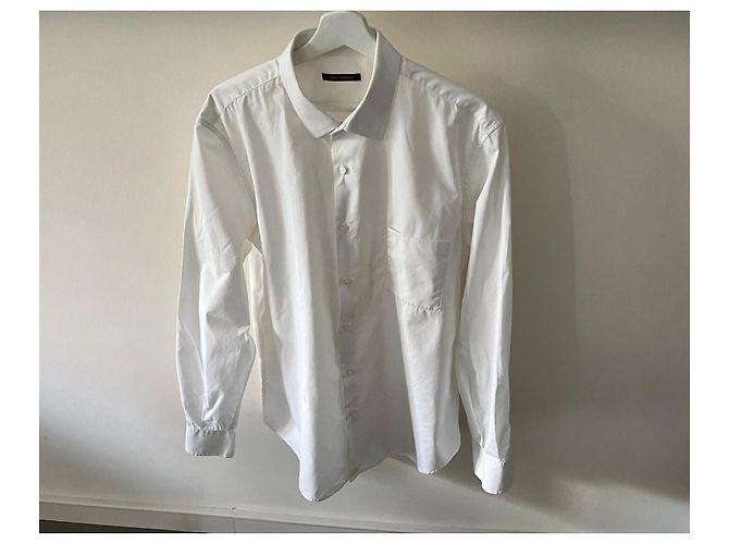 Adolfo Dominguez Bio-Baumwoll-Popeline-Hemd A. Dominguez Größe 6 (entspricht XL) Weiß - Ansicht 4