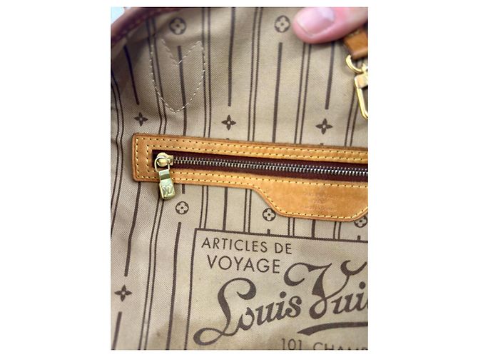 Borsa Louis Vuitton Neverfull MM Monogram Canvas Marrone Monogramma - vista 14