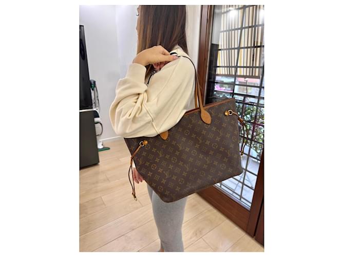 Borsa Louis Vuitton Neverfull MM Monogram Canvas Marrone Monogramma - vista 16