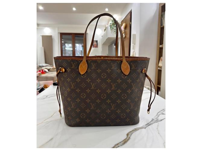 Borsa Louis Vuitton Neverfull MM Monogram Canvas Marrone Monogramma - vista 2