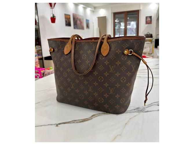 Borsa Louis Vuitton Neverfull MM Monogram Canvas Marrone Monogramma - vista 6