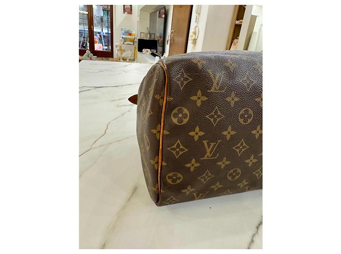 Borsa Louis Vuitton Speedy 30 Monogram Marrone - vista 11