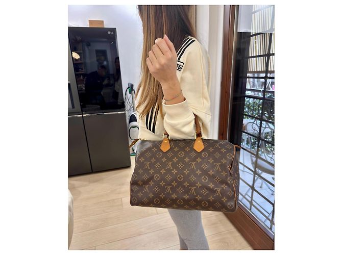 Borsa Louis Vuitton Speedy 30 Monogram Marrone - vista 15