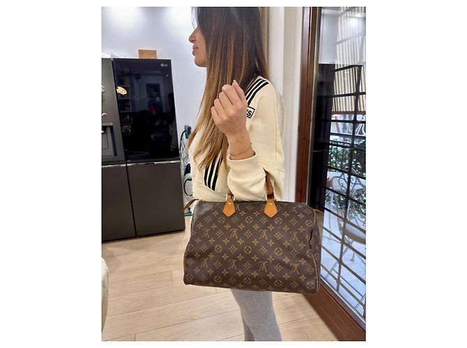 Borsa Louis Vuitton Speedy 30 Monogram Marrone - vista 16