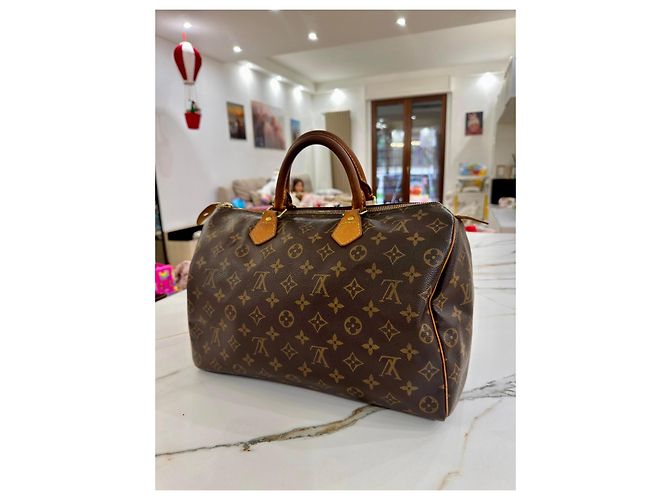 Borsa Louis Vuitton Speedy 30 Monogram Marrone - vista 2