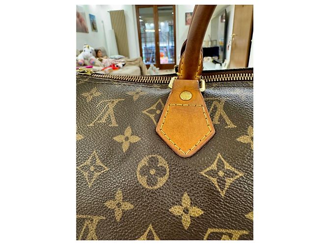 Borsa Louis Vuitton Speedy 30 Monogram Marrone - vista 4