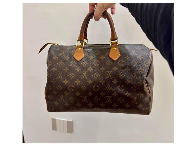 Borsa Louis Vuitton Speedy 30 Monogram Marrone - vista 6