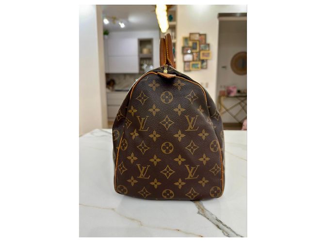 Borsa Louis Vuitton Speedy 30 Monogram Marrone - vista 7
