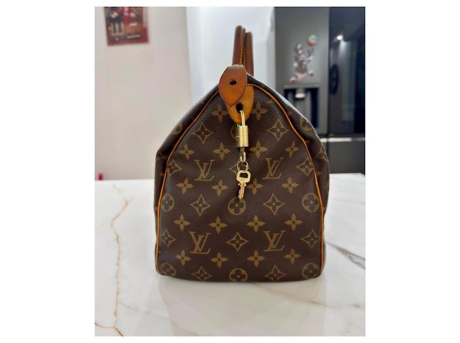 Borsa Louis Vuitton Speedy 30 Monogram Marrone - vista 8