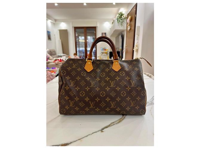 Borsa Louis Vuitton Speedy 30 Monogram Marrone - vista 9