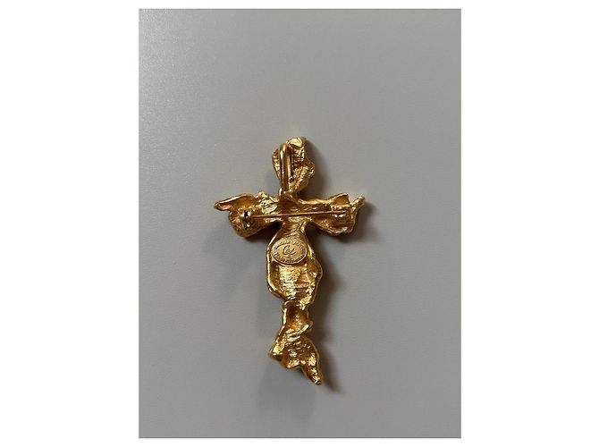 Christian Lacroix Collana Pendente Croce Oro Metallo D'oro - vista 2