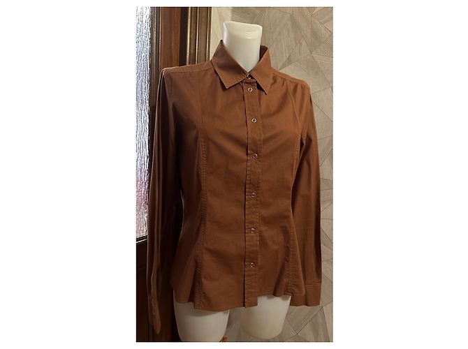 Autre Marque Camicia slim fit con stampa e strass Marrone - vista 3