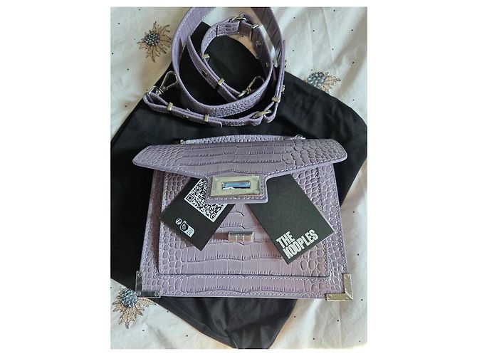 Borsa in pelle lilla The Kooples Porpora - vista 18
