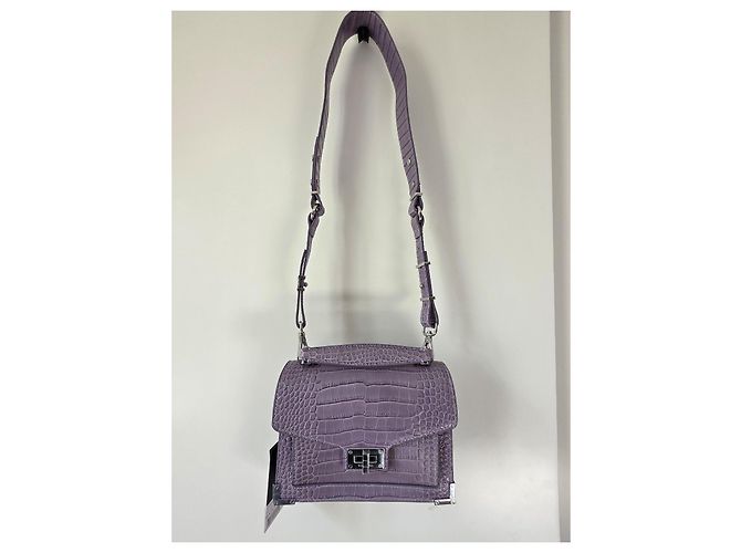 Borsa in pelle lilla The Kooples Porpora - vista 2