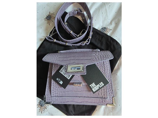 Borsa in pelle lilla The Kooples Porpora - vista 4