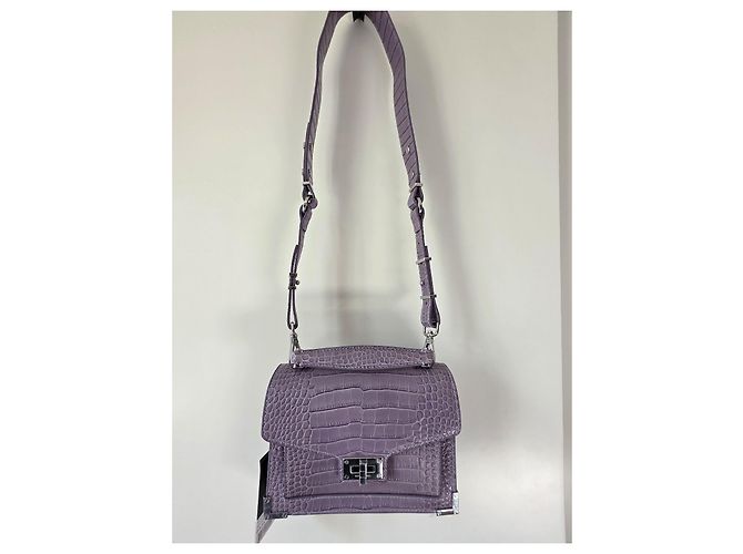 Borsa in pelle lilla The Kooples Porpora - vista 8
