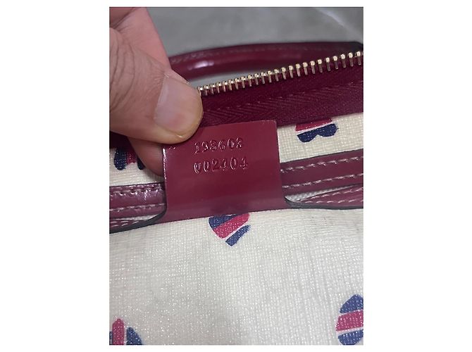 Gucci Boston Tasche mit Herzdruck Rot Blau Beige - Ansicht 11