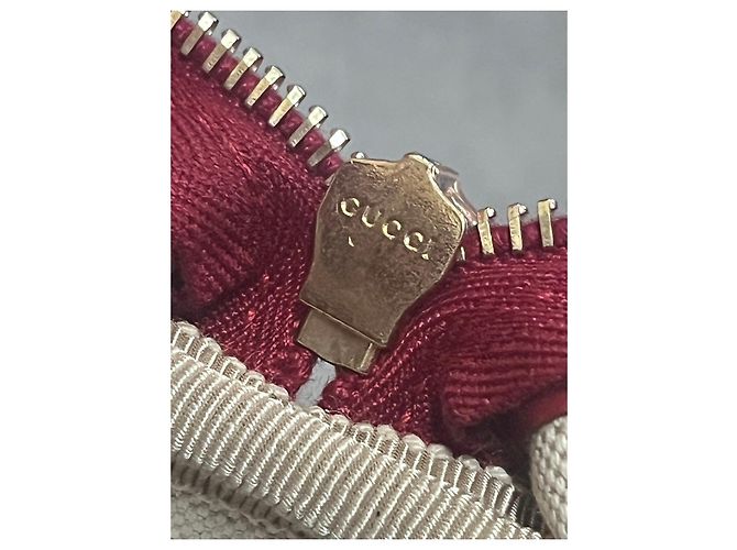 Gucci Boston Tasche mit Herzdruck Rot Blau Beige - Ansicht 13
