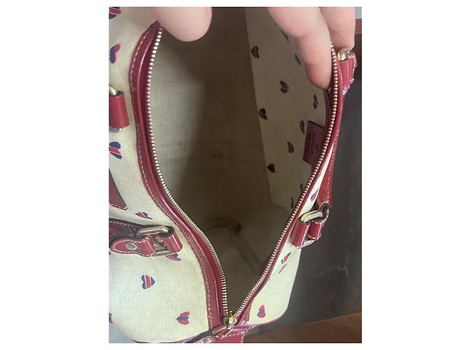 Gucci Boston Tasche mit Herzdruck Rot Blau Beige - Ansicht 8