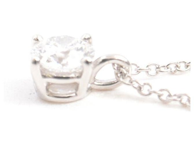 Tiffany & Co Tiffany PT950 Solitär-Diamant-Halskette Silber - Ansicht 3