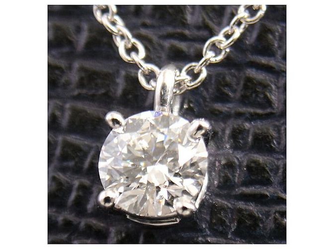 Tiffany & Co Tiffany PT950 Solitär-Diamant-Halskette Silber - Ansicht 8