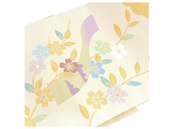 Autre Marque Obi Fukuro in Seta Kawashima Orimono D'oro - vista 2