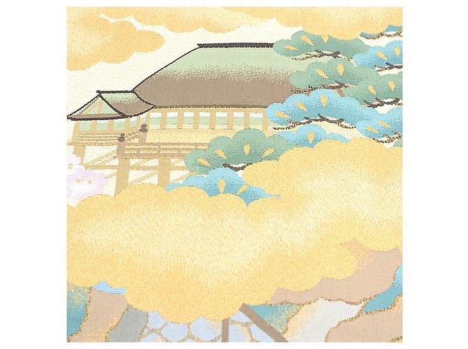 Autre Marque Obi Fukuro in Seta Kawashima Orimono D'oro - vista 4